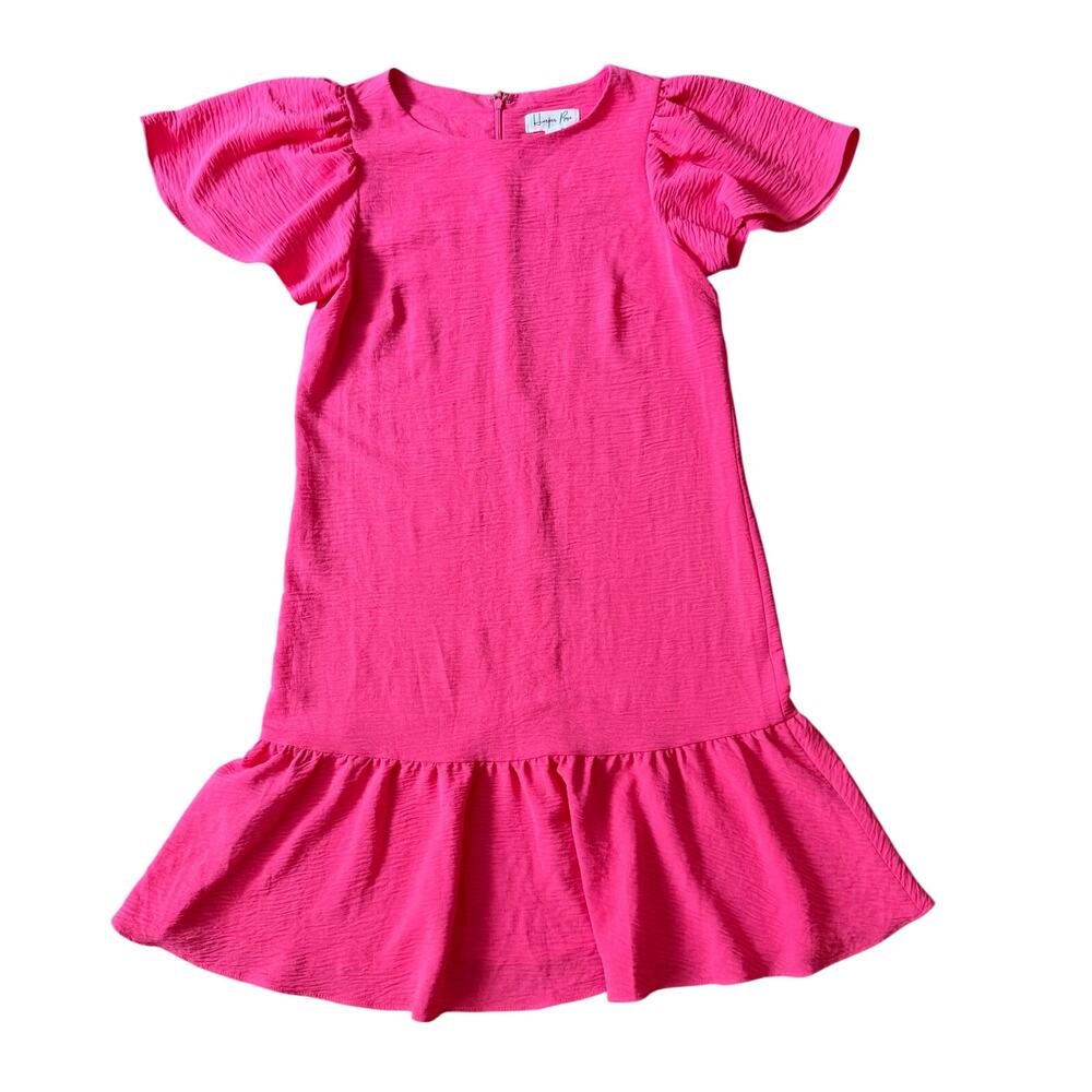 Harper Rose Pink Flutter Sleeve Mini Dress Short Sleeve Flowy Women's Size 4